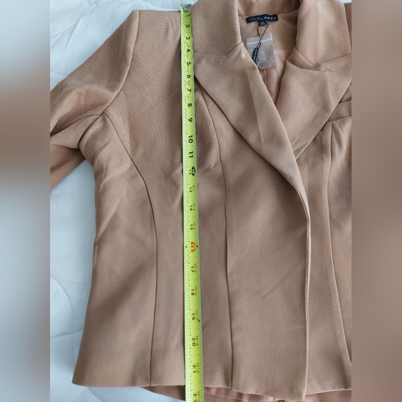 JLUXLABEL - NWT Women's Tan/Beige Suit Jacket Business Blazer - Picture 10 of 13